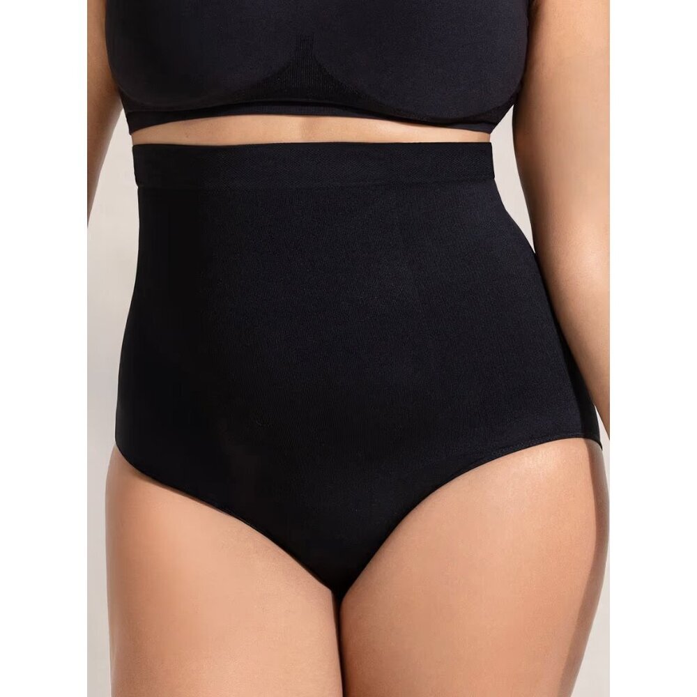 Shapermint Empetua Womens Size Small High Waisted Shaper Panty in Black $40 2222